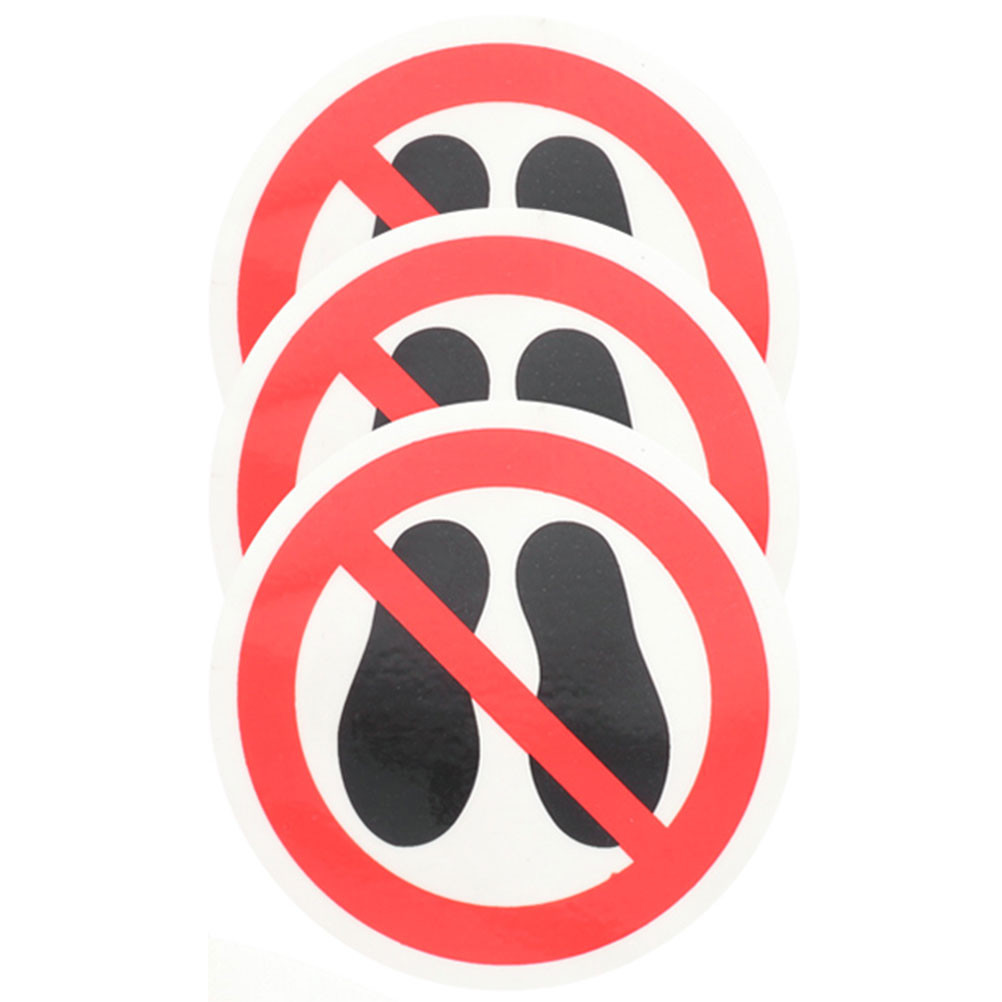 

3 Pcs Do Not Step on Stickers Safety Sign Taggies Security Caution Warning Signs Label