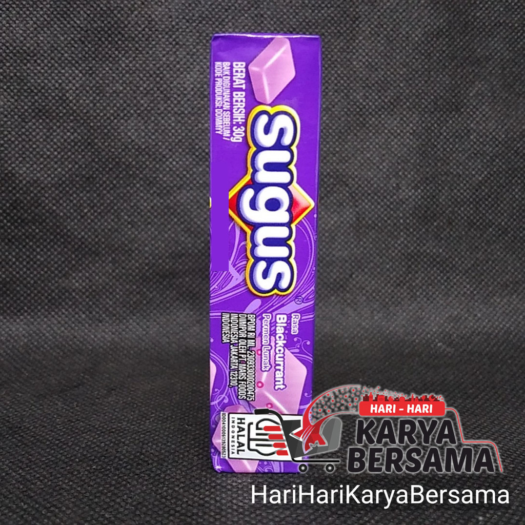 

MAKANAN RINGAN PERMEN LUNAK SUGUS STICK BLACKCURRANT 30GR