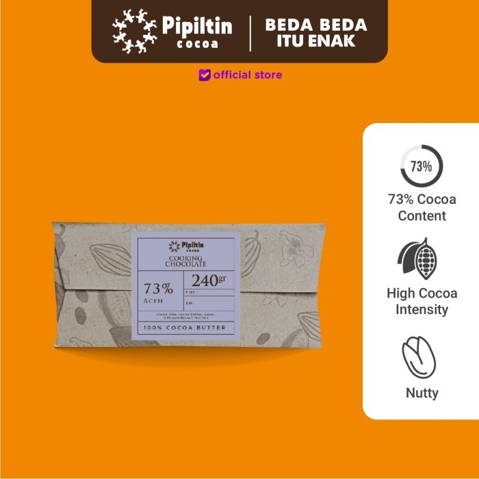 

Pipiltin Cocoa Cooking Chocolate - Chocolate Couverture Aceh 73% - 1kg