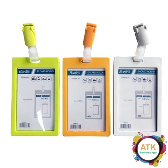 

Bantex ID Card Holder With Clip 54x90mm Portarit Lime 8866 65