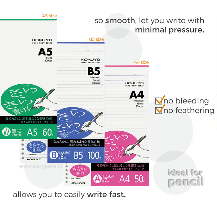 

Kokuyo Campus Loose Leaf B5 Music Paper for Pencil