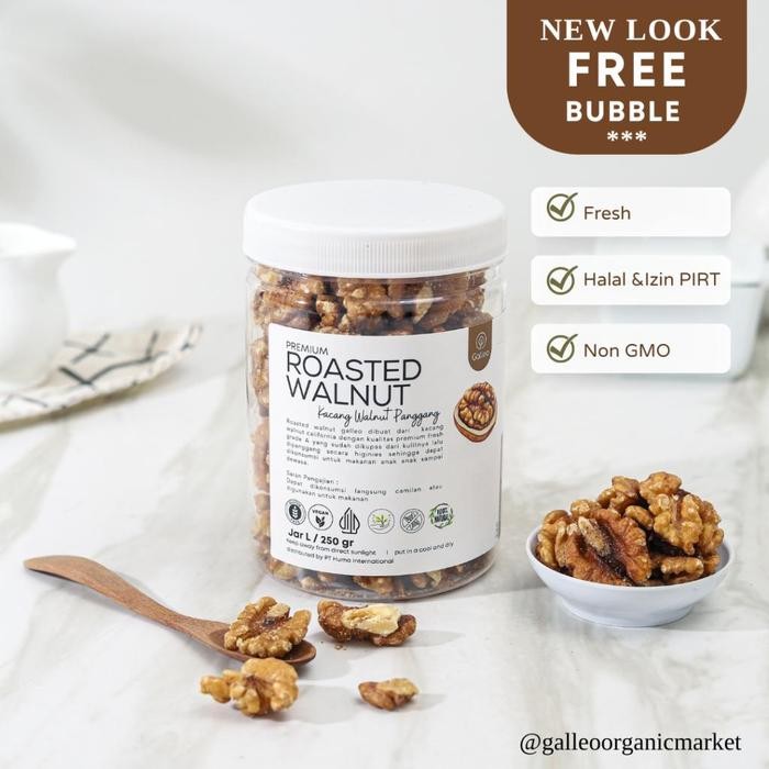 

Kacang Walnut Panggang 500 GR / Walnut Roasted by Galleo Premium Nuts - Jar Large