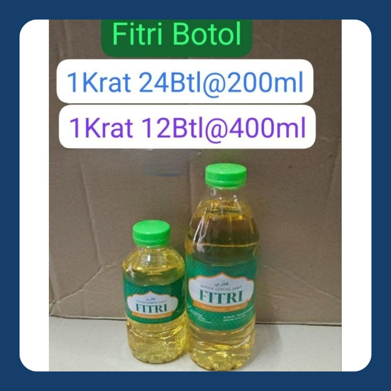 

1 pack Minyak Fitri 200ml 24 botol Dan 400mk 12 botol
