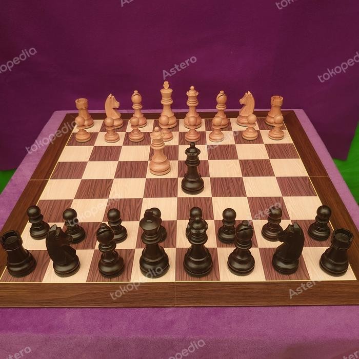 CATUR Kayu Rosewood Quadruple Juggernaut Pro 1+Papan Lipat4 + Box - Buah+PpnTbl18mm