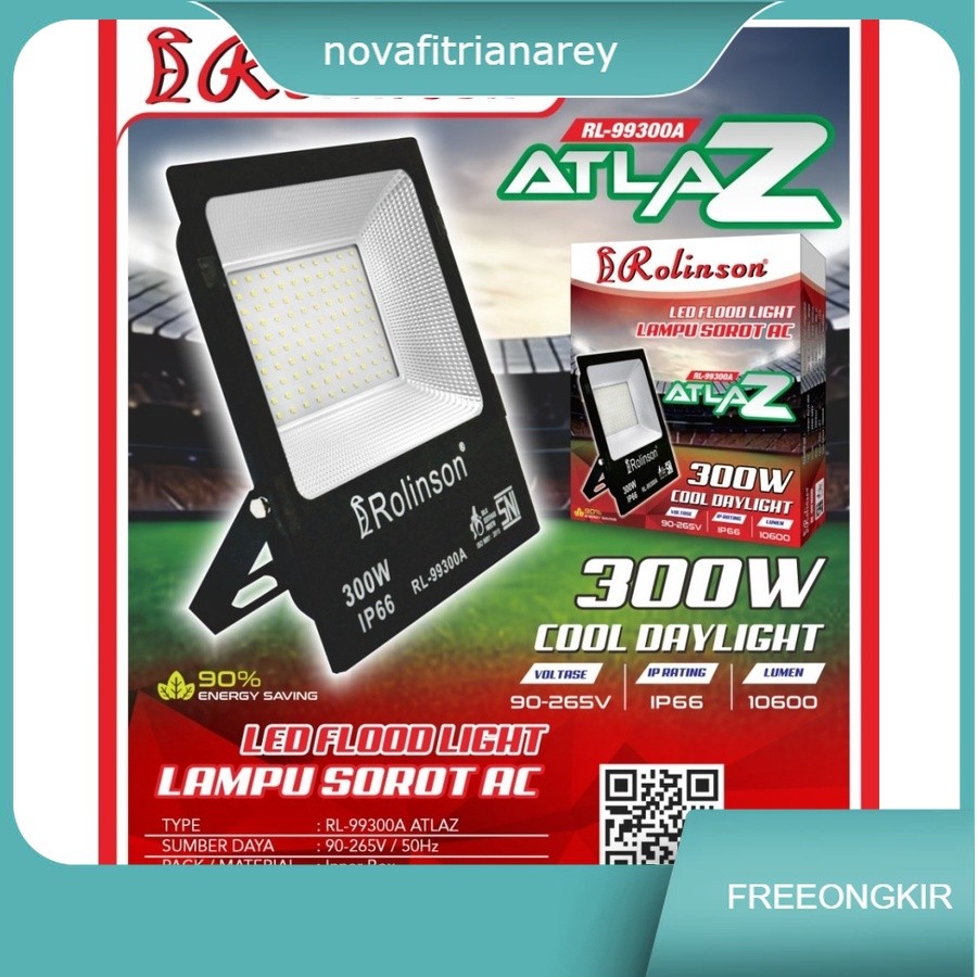 RL-99300A Lampu Sorot AC 300 Watt Rolinson atlaz IP66 Tembak flood led