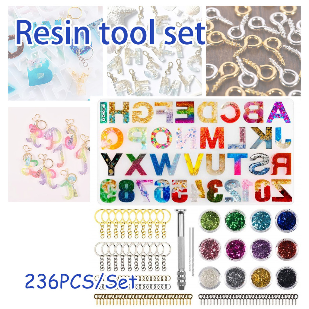 

236pcs Cetakan Huruf Resin Silikon Cetakan Resin Epoxy Craft DIY Alfabet Alfabe Mold Alfabet Bahan Jewellery Cetakan