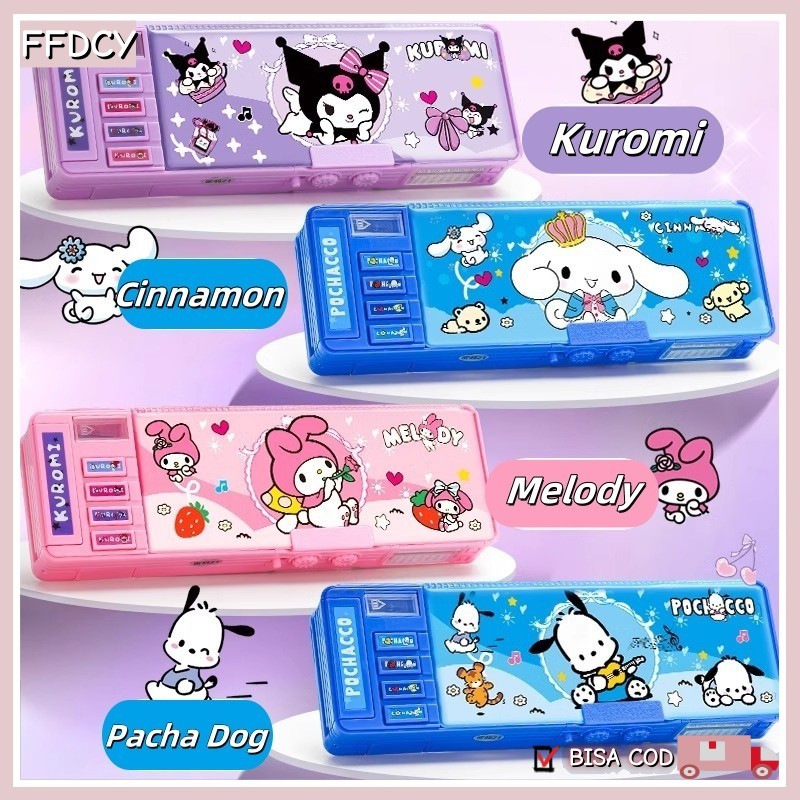 

READY KOTAK PENSIL/Bahan Tahan Air Kuromi Tempat Pensil Password /Multifungsi Lapis Ganda Berkapasitas Besar Lucu- Termasuk Rautan Pensil Kotak Alat Tulis