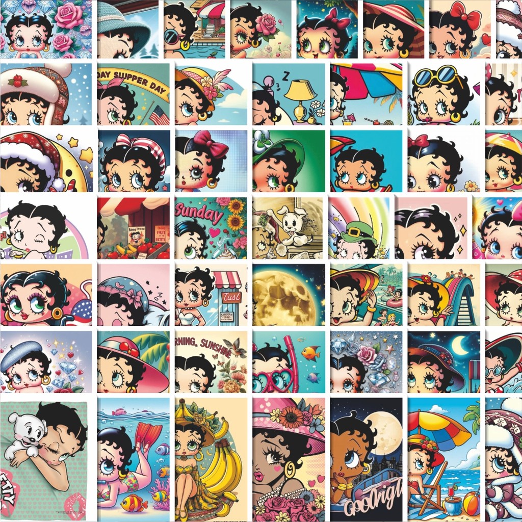 

Stiker Cutting Pack Stiker Kartun Betty Boop Versi 2 Isi 100Pcs Series Aesthetic Lucu Keren Untuk Koper Bahan Vynil