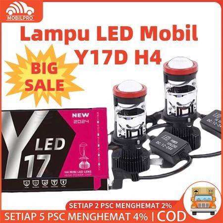 Lampu Led Mobil Dan Motor H4 Mini PJECTOR PROJIE Y17D 2024 New SUPER BRIGHT 150 Watt
