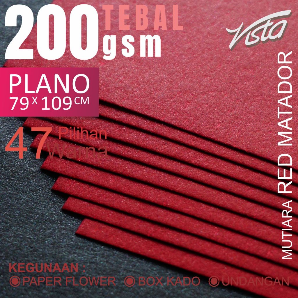 

Kertas MUTIARA RED MATADOR undangan backdrop paper flower bunga lora flamingo kerajinan