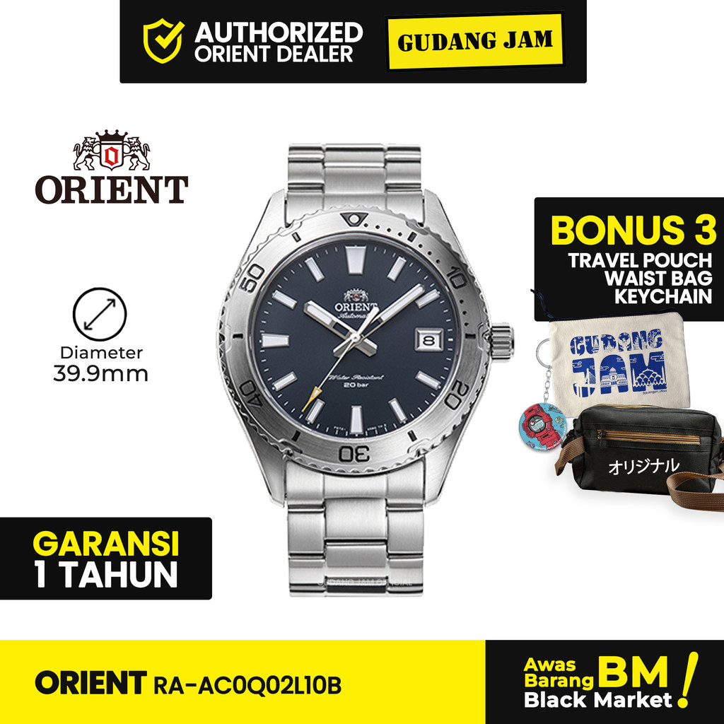 Jam Tangan Pria Orient RA-AC0Q02L RA-AC0Q02L10B Mechanical Sports Watch