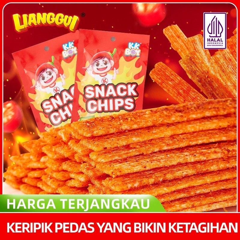 

[15g*10pcs] Lianggui Snack Stick Pedas Halal Cemilan Renyah Dengan Rasa Pedas Manis.