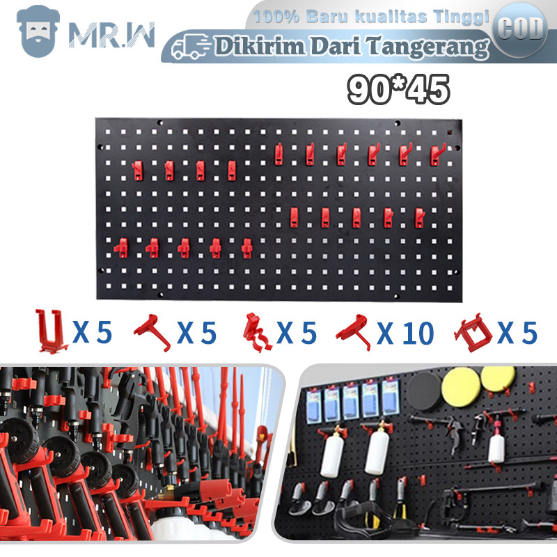 Rak Tools Bengkel Rak Pegboard Wall Perforated Rack Tool Hanger Storage Rak Papan Dinding