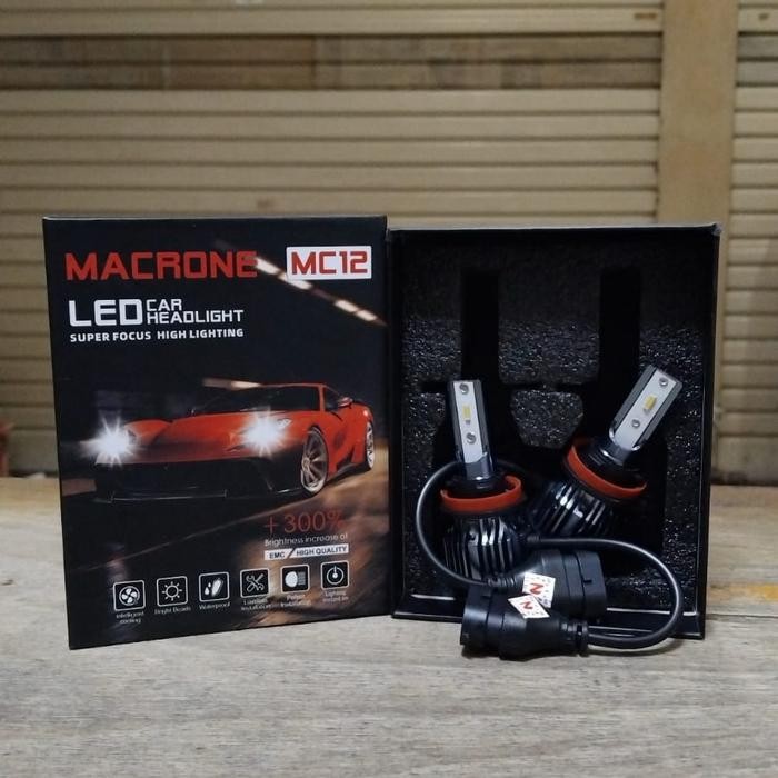 MACRONE MC12 BOHLAM LAMPU LED H11 PUTIH