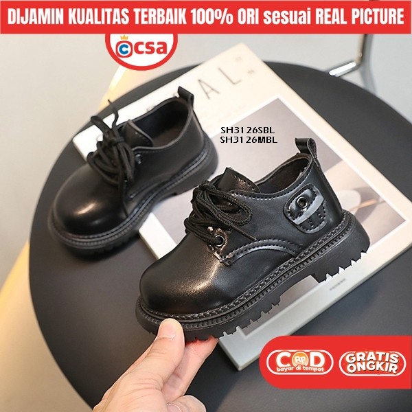 Sepatu Kulit Docmart Anak Boot Tinggi Laki Laki Perempuan import Style Korea Usia Sekolah SD TK