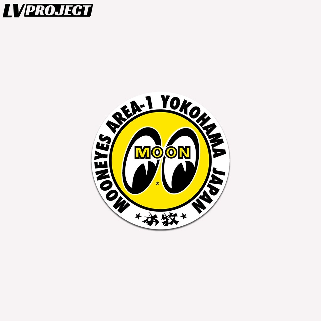 Stiker Mooneyes Yokohama Japan Bulat Laminasi Glossy 7cm Sticker Vespa