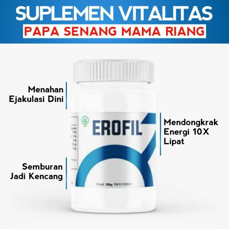 ORIGINAL 100% Obat Kuat Pria Tahan Lama Erofil Asli 100% Original Obat Kuat Herbal Penambah Stamina 