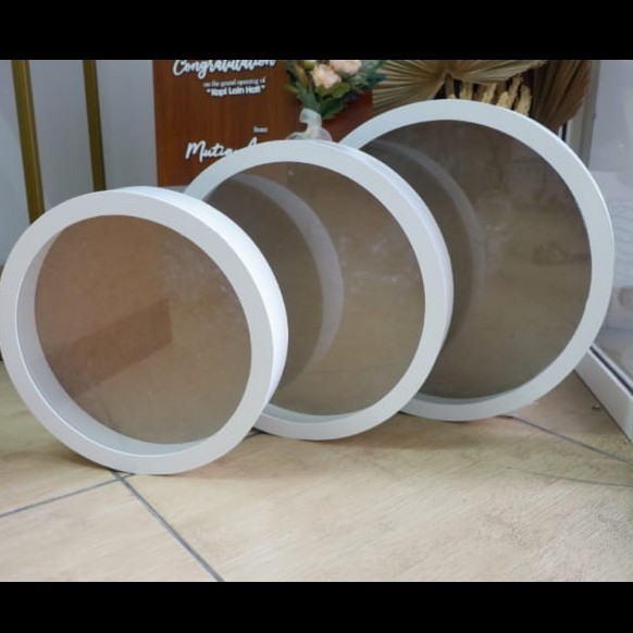 FRAME BULAT TRANSPARAN 40CM/ BUNDAR/ CIRCLE SCRABBOOK, MAHAR
