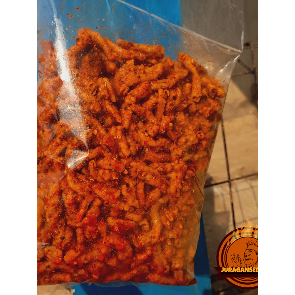 

USUS CRISPY GORENG 500 GRAM PEDAS DAUN JERUK KERIPIK USUS KERISPY