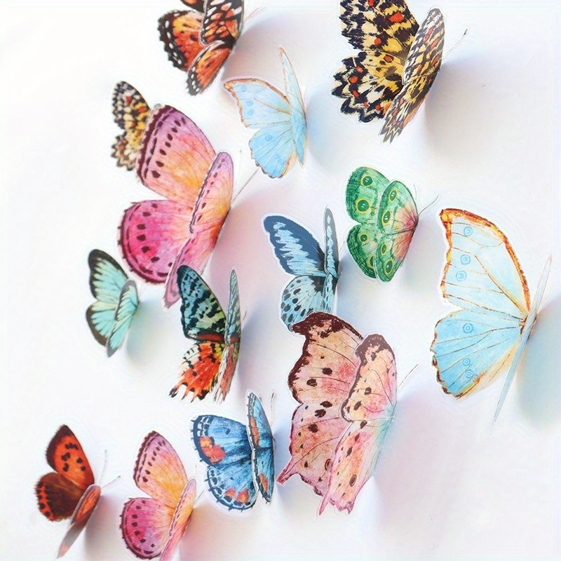 

36 Piece Watercolor Butterfly Decor Set 3D Lifelike Butterflies For Wedding Valentine'S Day Party Decorations
