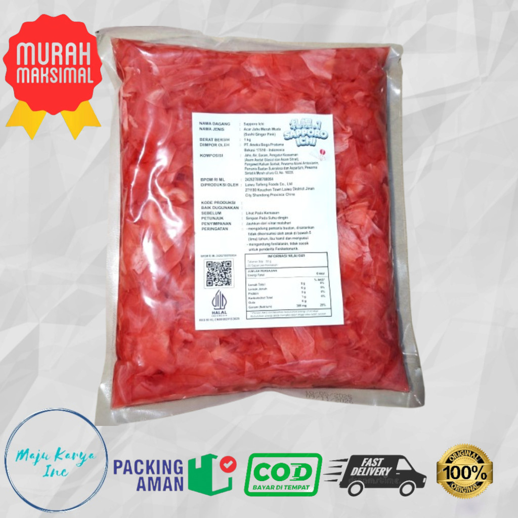 

Sushi Ginger Pink / Gari Shoga / Gari Pink / Acar Jahe Merah