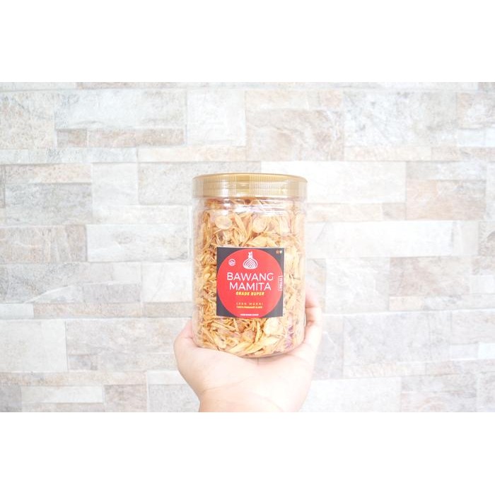 

Bawang Goreng Mamita Varian Palu Kemasan Toples 800ml/210gr 100% Murni