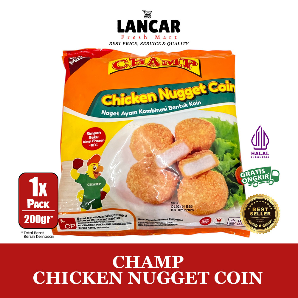 

CHAMP CHICKEN NUGGET COIN 200GR / CHAMP NUGGET COIN 200GR