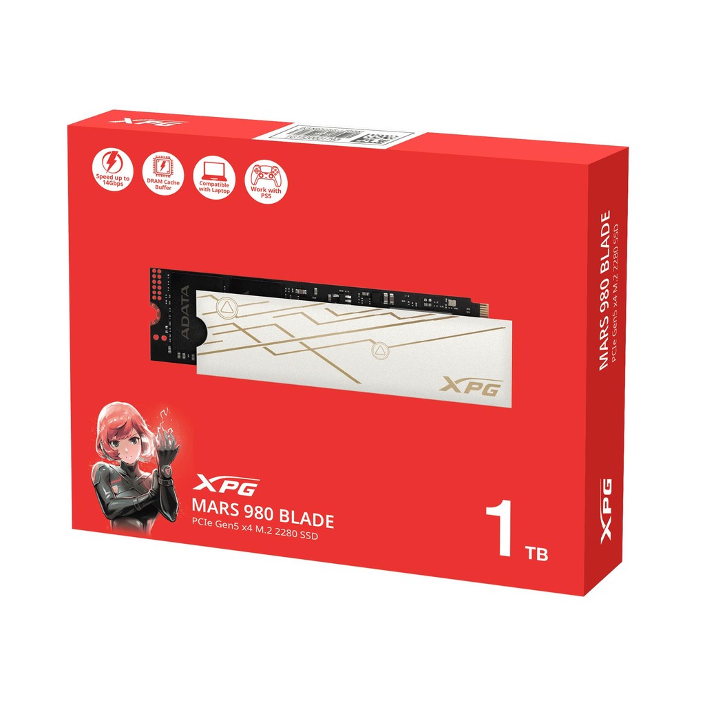 ADATA SSD XPG NVME GEN5 MARS 980 BLADE PCIe 5.0 M.2 2280 1TB