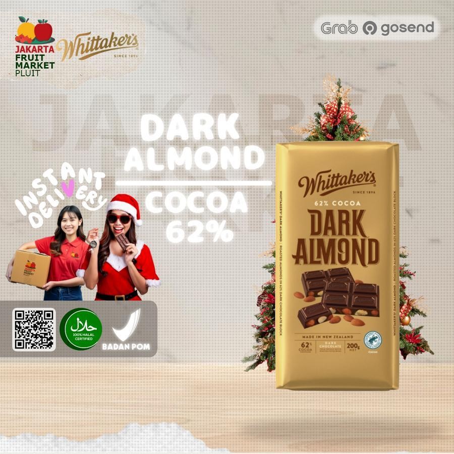 

(COKELAT) WHITTAKERS DARK ALMOND 200GR