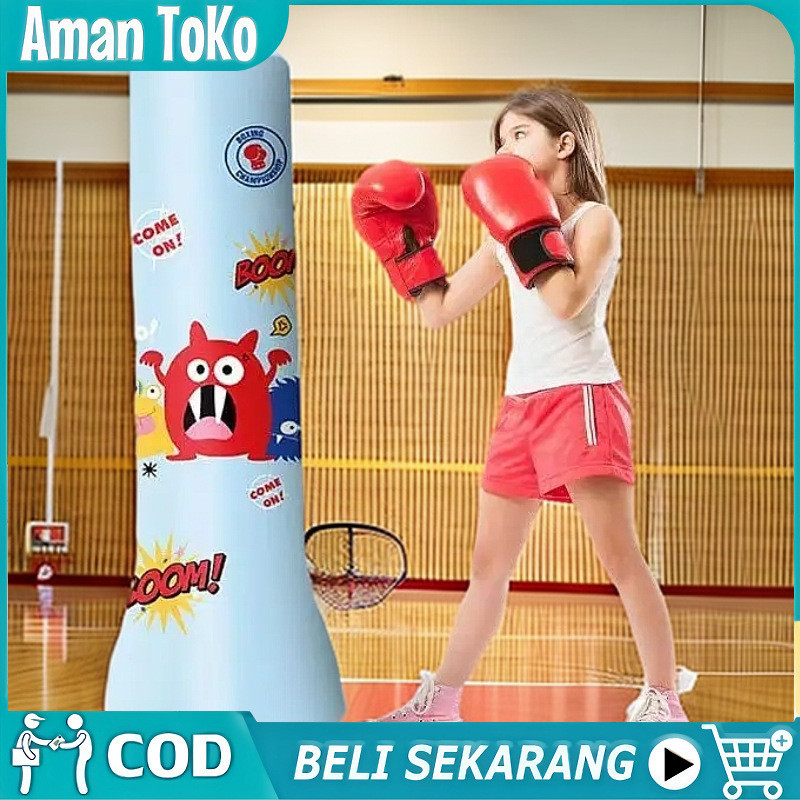 Samsak Tinju Samsak Berdiri PVC 150CM Standing Boxing Ball Samsak Tinju Anak Inflatable Samsak Gantu