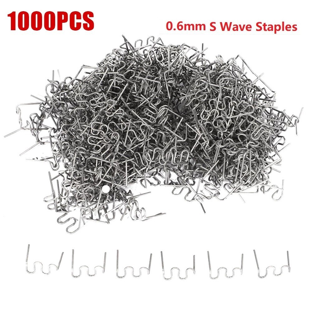 

1000Pc Hot Stapler Staples For Plastic Welder Plastic Repair Standard Pre Cut Wave Staples Welding Bumper Car Bumper Repair Tool