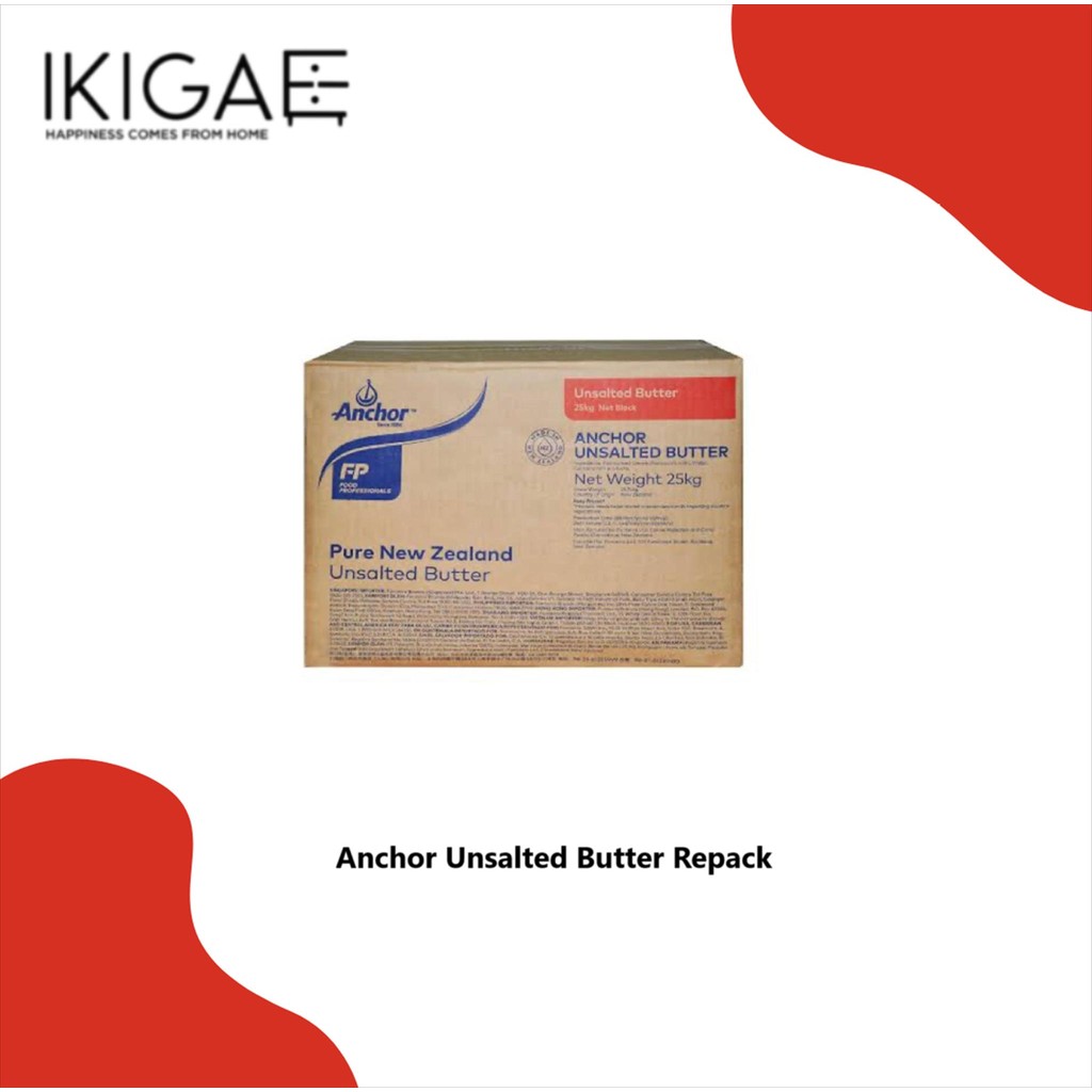 

ANCHOR UNSALTED BUTTER KEMASAN 250 GR REPACKED