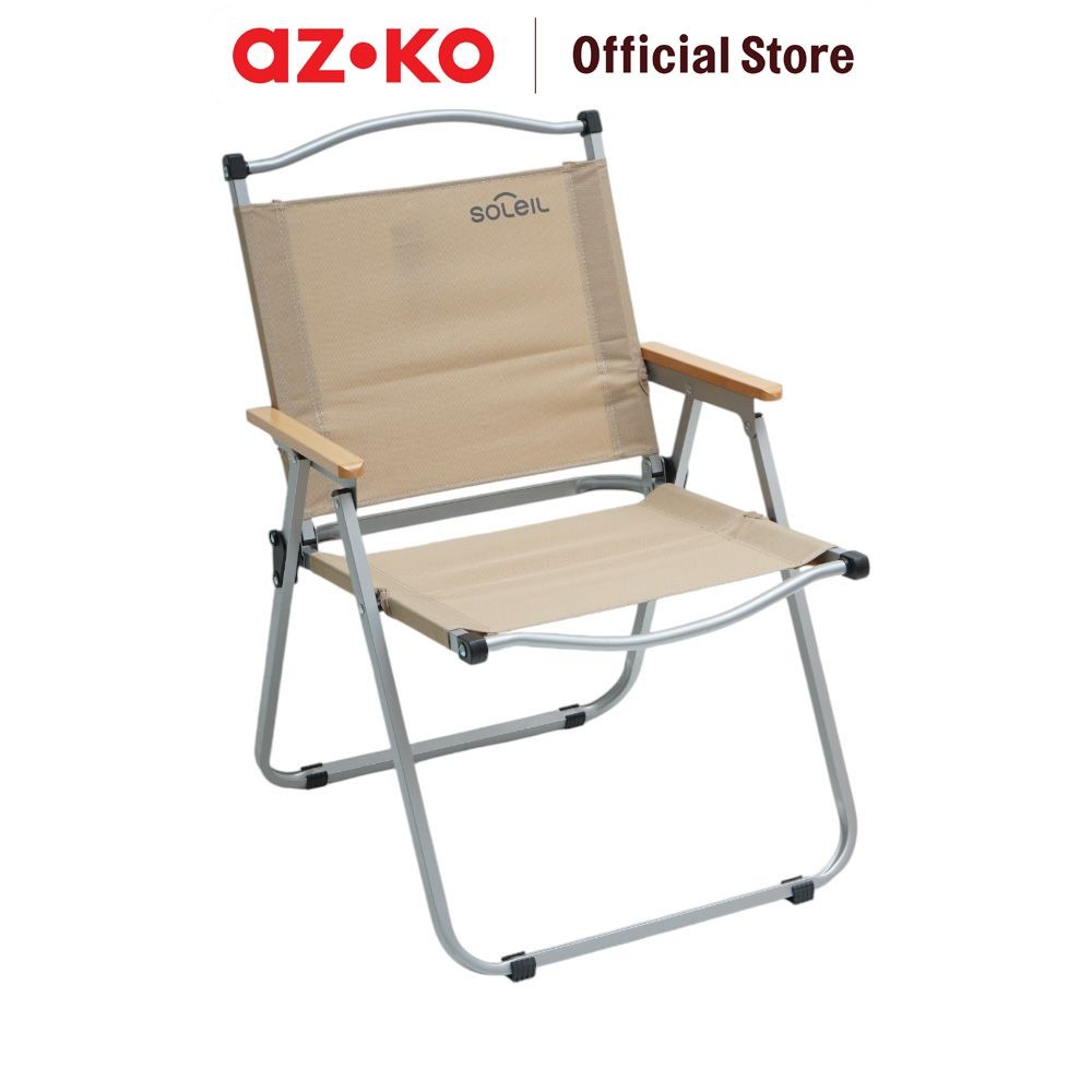 AZKO Soleil Vinson Kursi Lipat - Krem Beige Folding Chair Kursi Memancing Bangku Lipat Kemah Furnitu