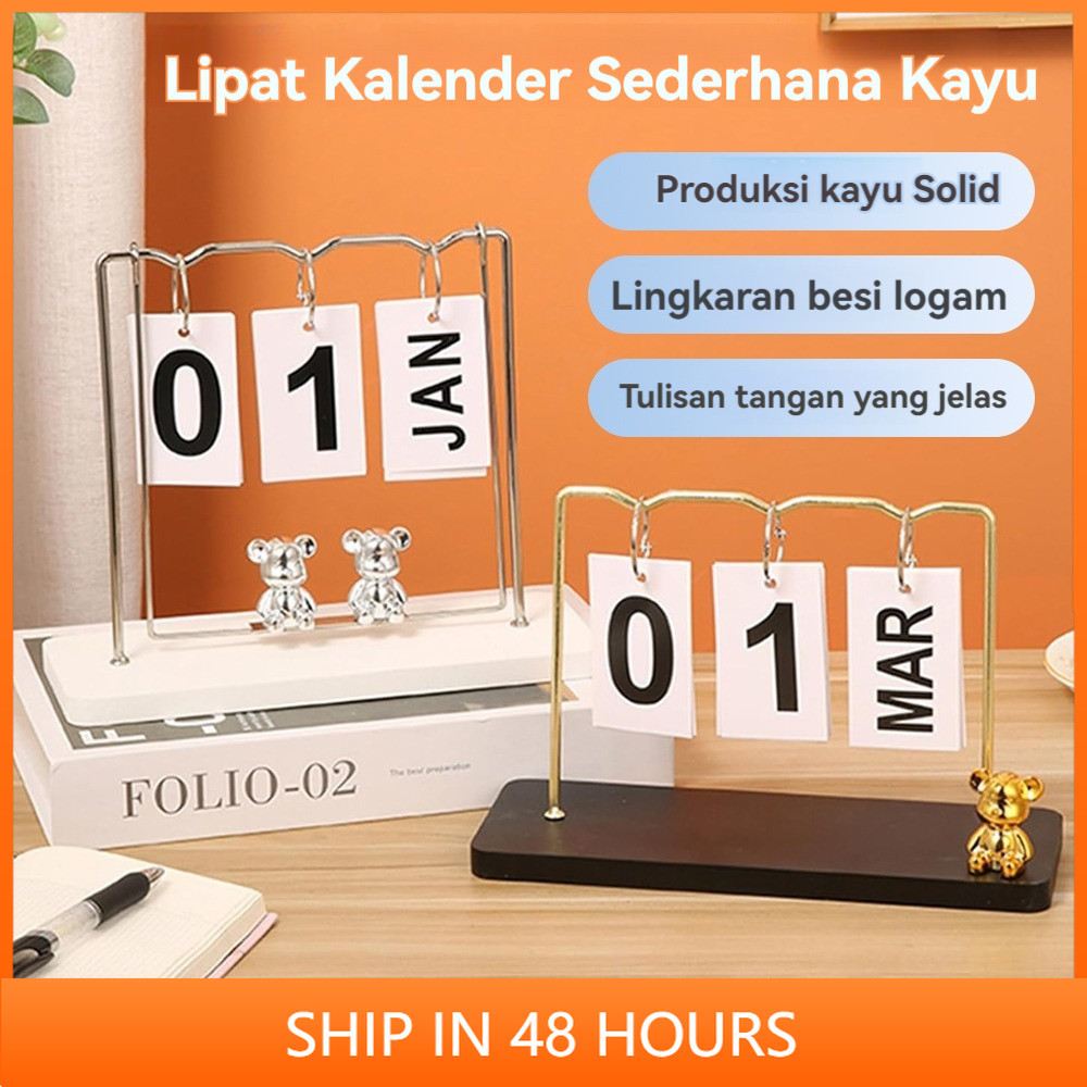 

High-quality Kalender desktop kantor kreatif Eropa Bear calendar ornament living room office desktop calendar ruang tamu ruang kantor Beruang kalender