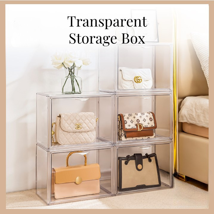 ES86H Display Box/Tas Transparant/Transparent Storage/Acrylic Akrilik/Tempat Tas Bag Box Penyimpanan