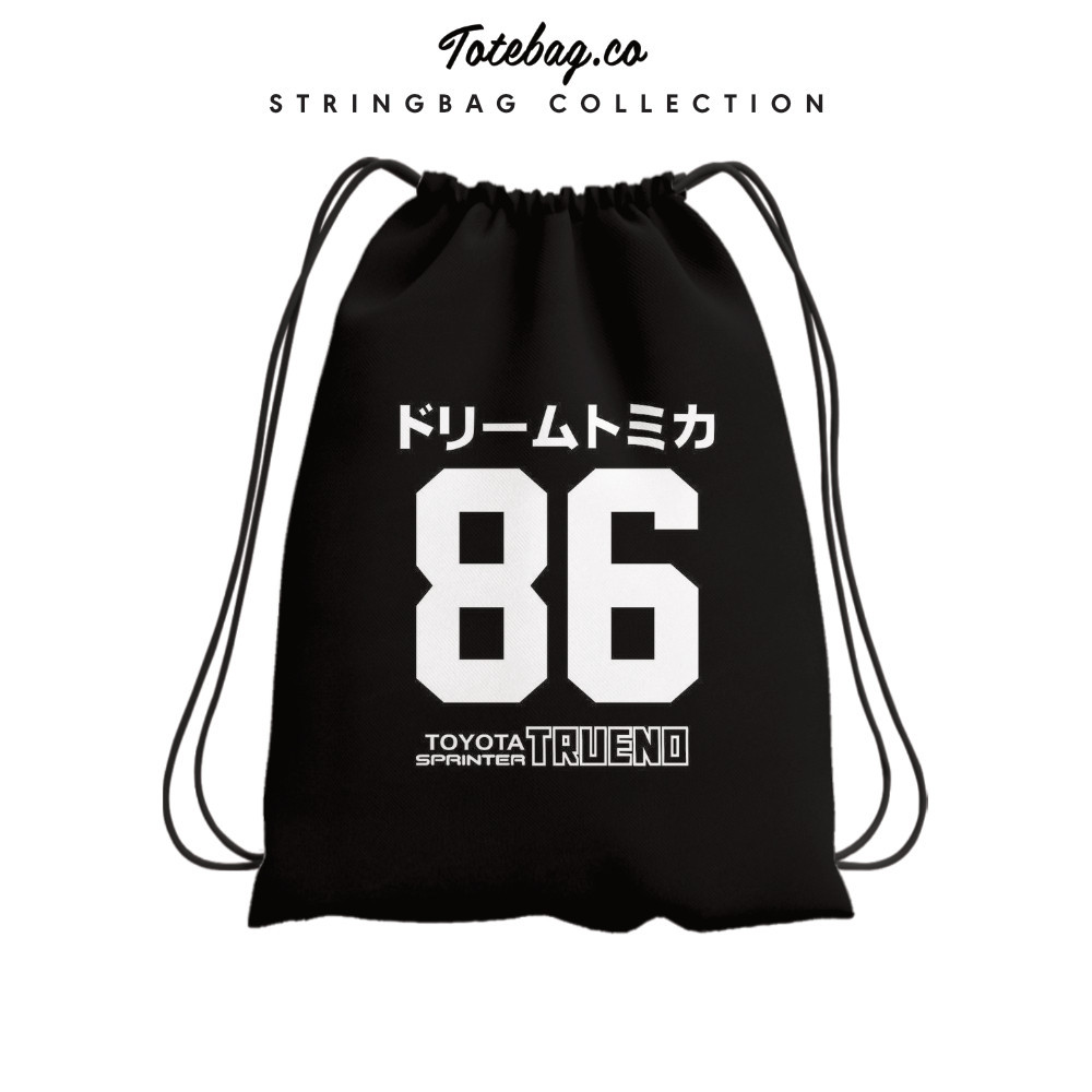 Gymsack Tas Serut Mobil JDM AE86 Silvia Skyline NSX LBWK Stringbag
