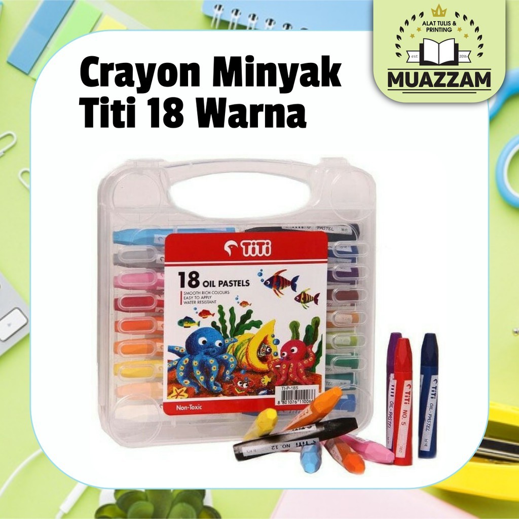 

Oil Pastel Krayon Minyak Joyko TiTi OP-18S 18 Warna Colors