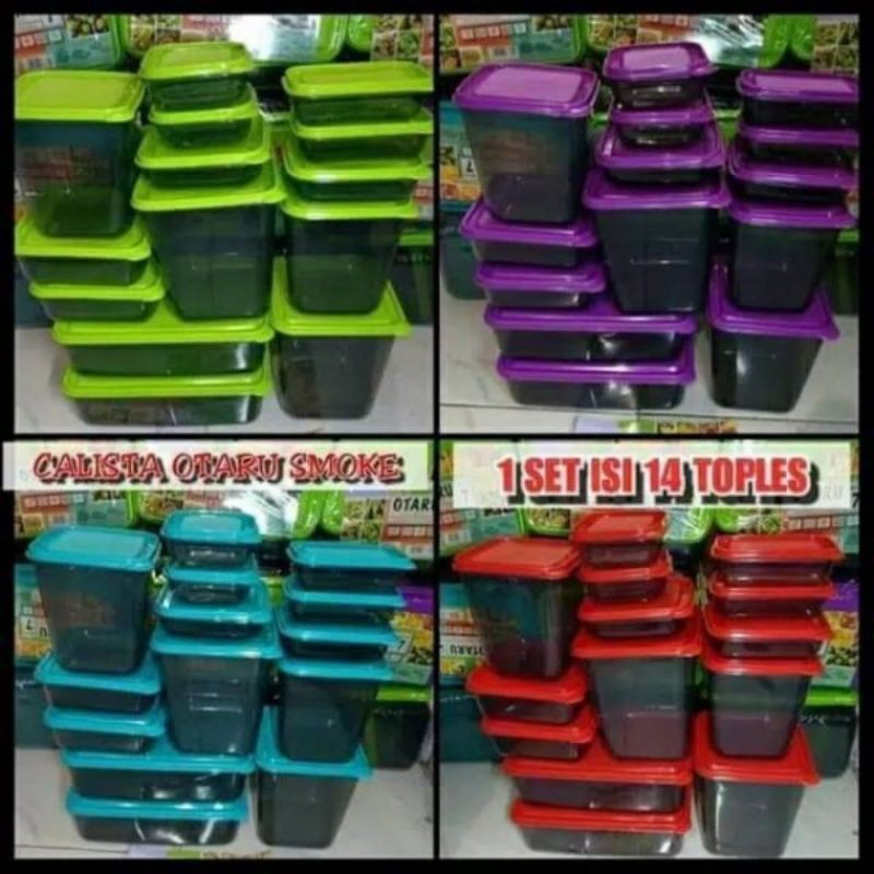 Murah Toples Calista Otaru PREMIUM - 1set isi 14pcs