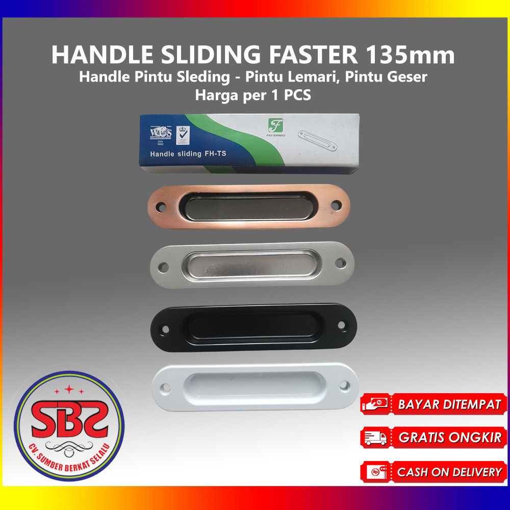 Handle Sliding Faster 135 mm - handel tanam -  handle pintu sleding - pintu geser sliding laci & pin