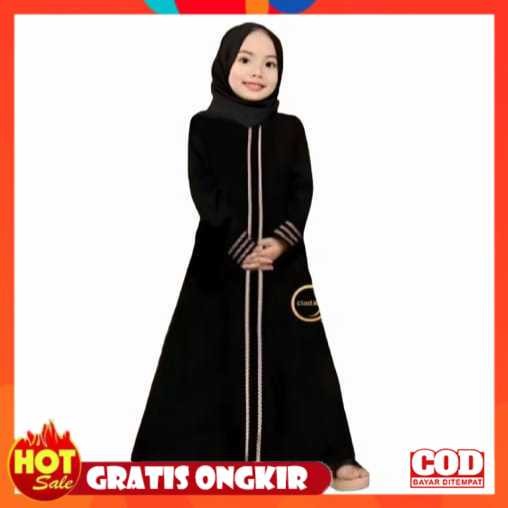 [PREMIUM ORIGINAL] Abaya Anak Turkey Renda Gold Gamis Abaya anak Perempuan Cantik / Dress Anak