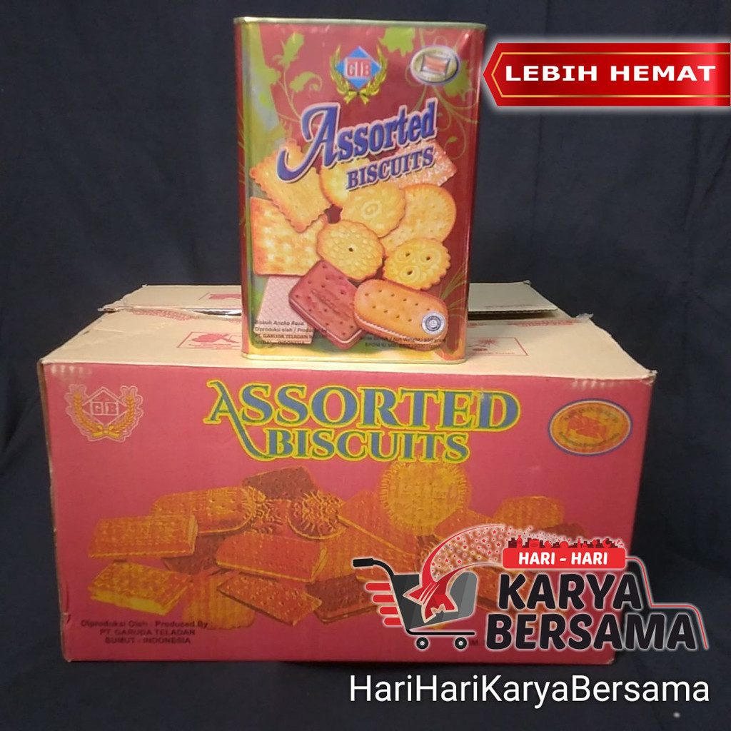 

BISKUIT KALENG GTB ASSORTED BISCUITS KEMASAN PRAKTIS ISI 6'S X 650GR