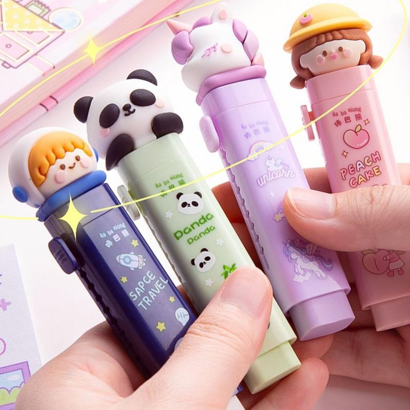 

Kawaii Retractable Eraser Cute Cat Korean Stationery Rubber Drawing Erasers Children's school supplies Office
