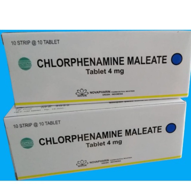 CHLORPHENAMINE MALEATE (4 MG) / CTM NOVA PER BOX*