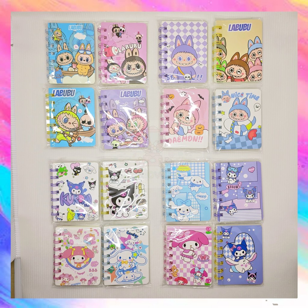 

Note book Ring Memo A7 Spiral isi notebook Mini Buku Tulis Labubu Sanrio Individual Packing - GF0504