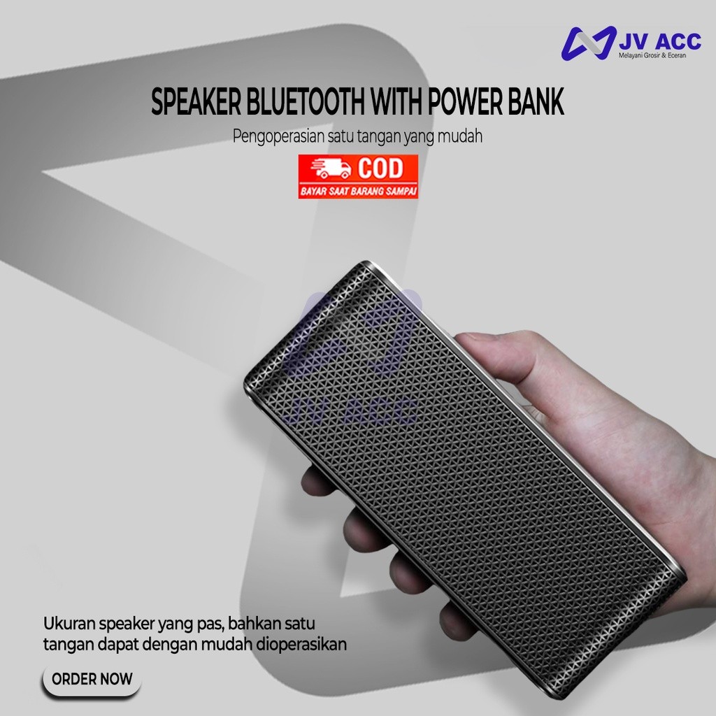 NVN-X6 SPEAKER BLUETOOTH WITH POWER BANK 3000MAH WIRELESS BLUETOOTH SPEAKER