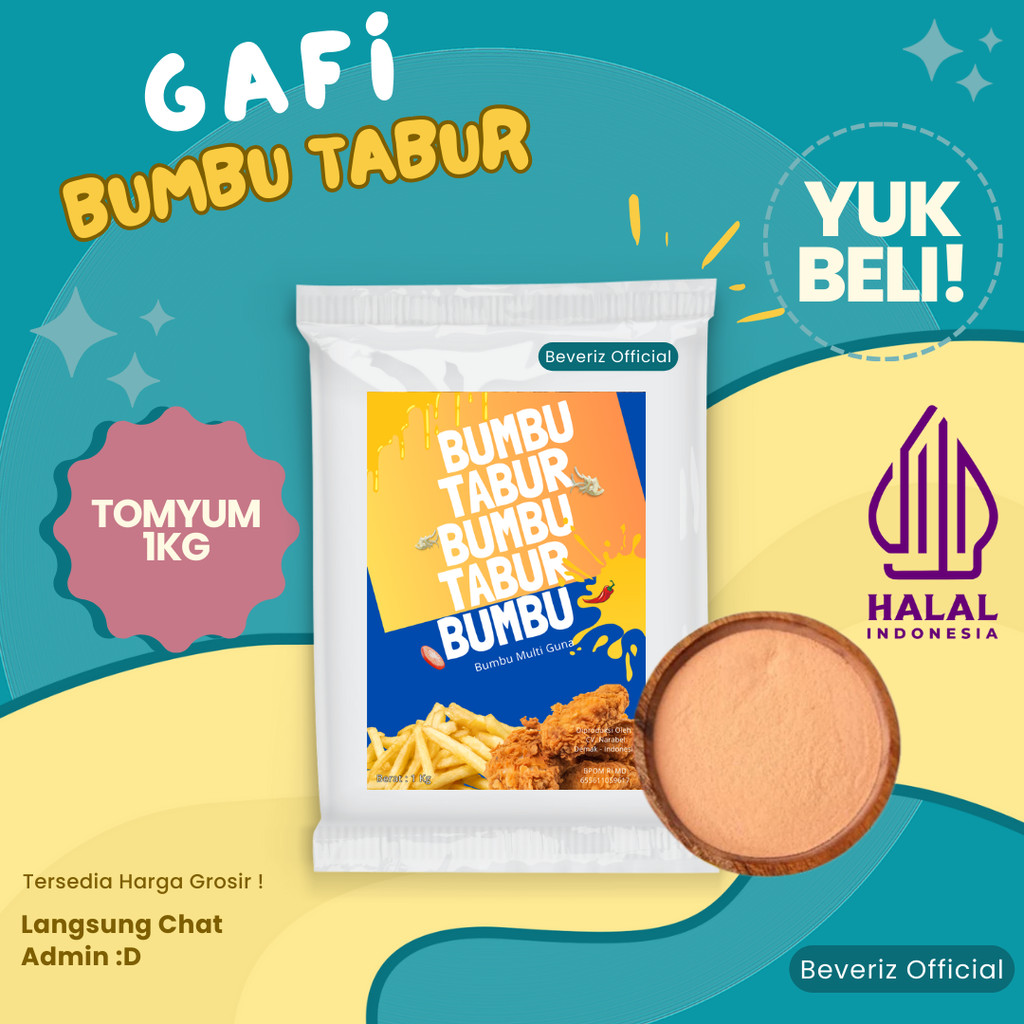 

BEVERIZ BUMBU TABUR RASA TOMYUM THAILAND 1Kg {BISA COD}{TERSEDIA HARGA GROSIR}
