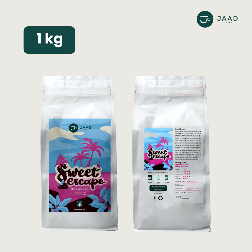 

Sweet Escape 1kg - 100% Arabica - Espresso House Blend by Jaad Coffee