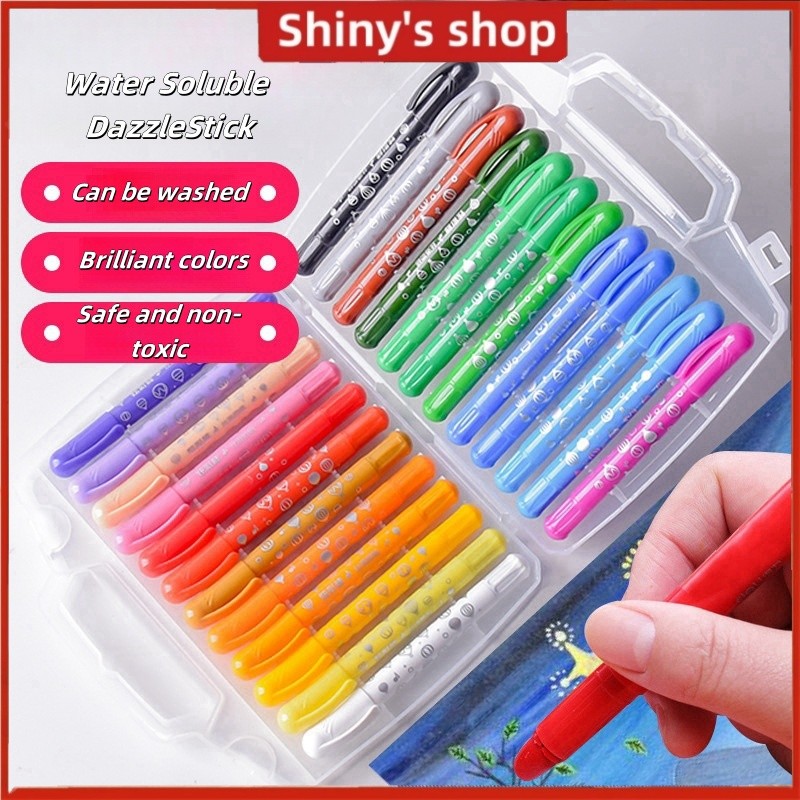 

【COD】Grasp Crayon Set 48 Warna Mata Sedang Silky Crayon Water Soluble Crayons Krayon Licin Grasp