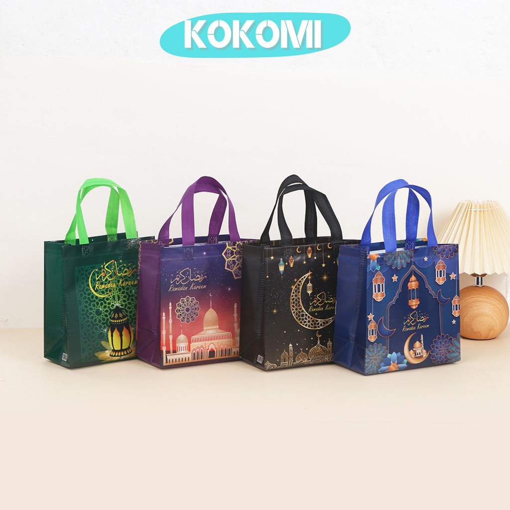

KOKOMI Tas Souvenir Lebaran Idul Fitri 27x29 cm Besar Tas Kado Hampers Premium Hari Raya Souvenir Ba