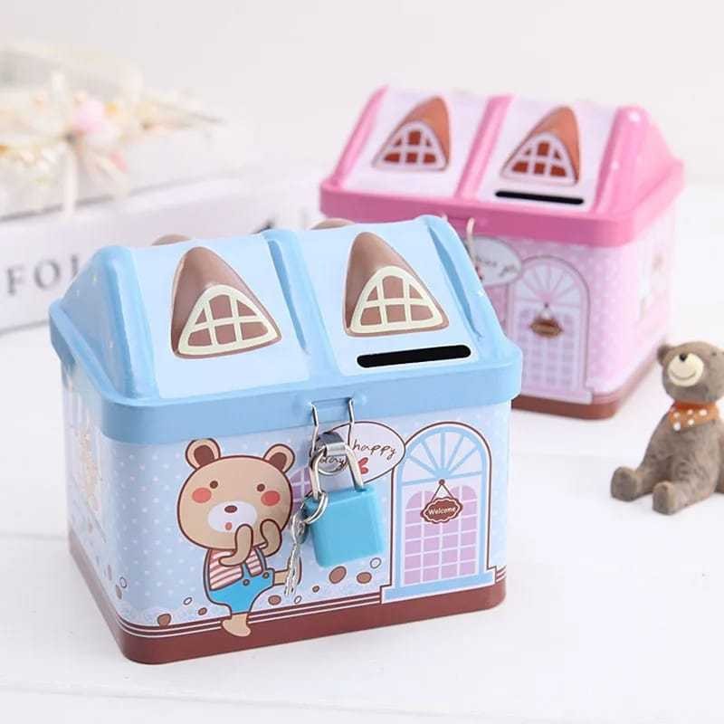 Celengan Bear Rumah / Celengan fancy gembok+kunci